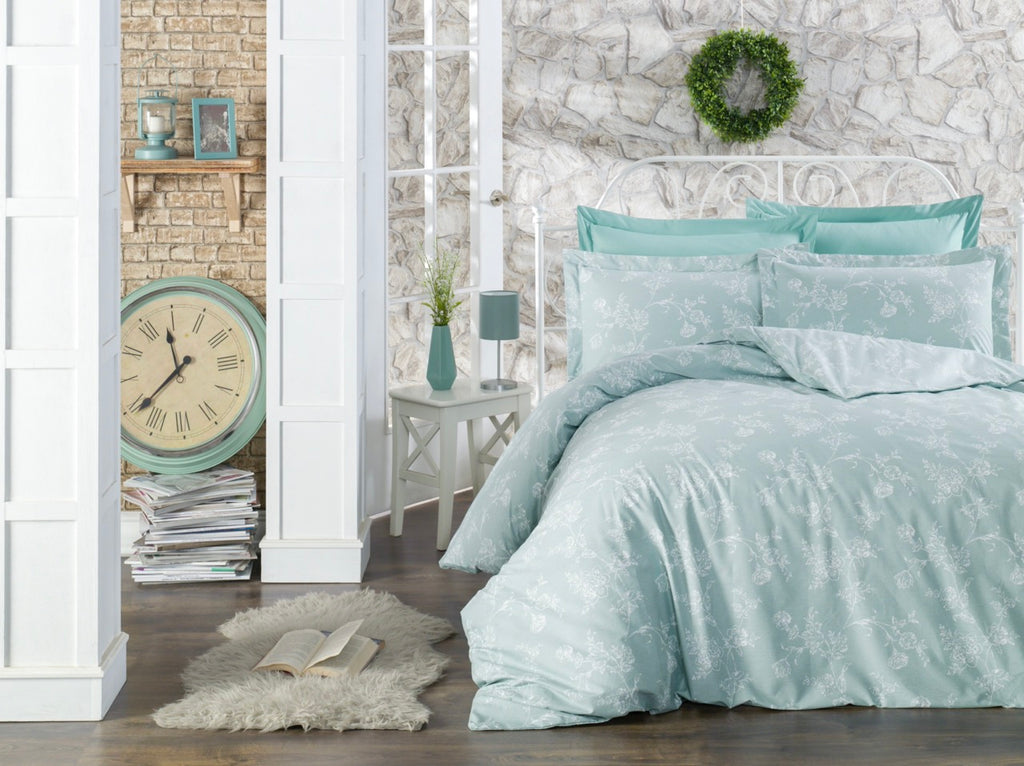 DUVET COVER SET ROSE TEAL
