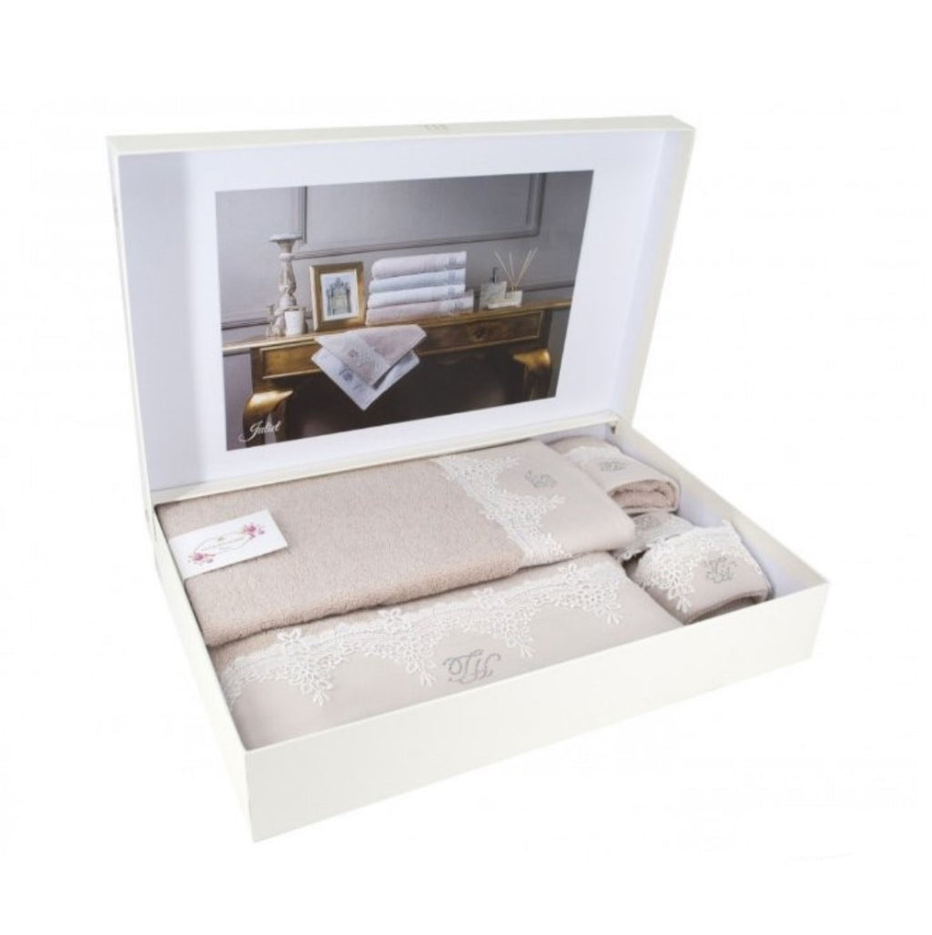 SET OF TOWEL (3 PCS) JULIET + SLIPPERS