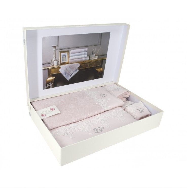 SET OF TOWEL (3 PCS) JULIET + SLIPPERS