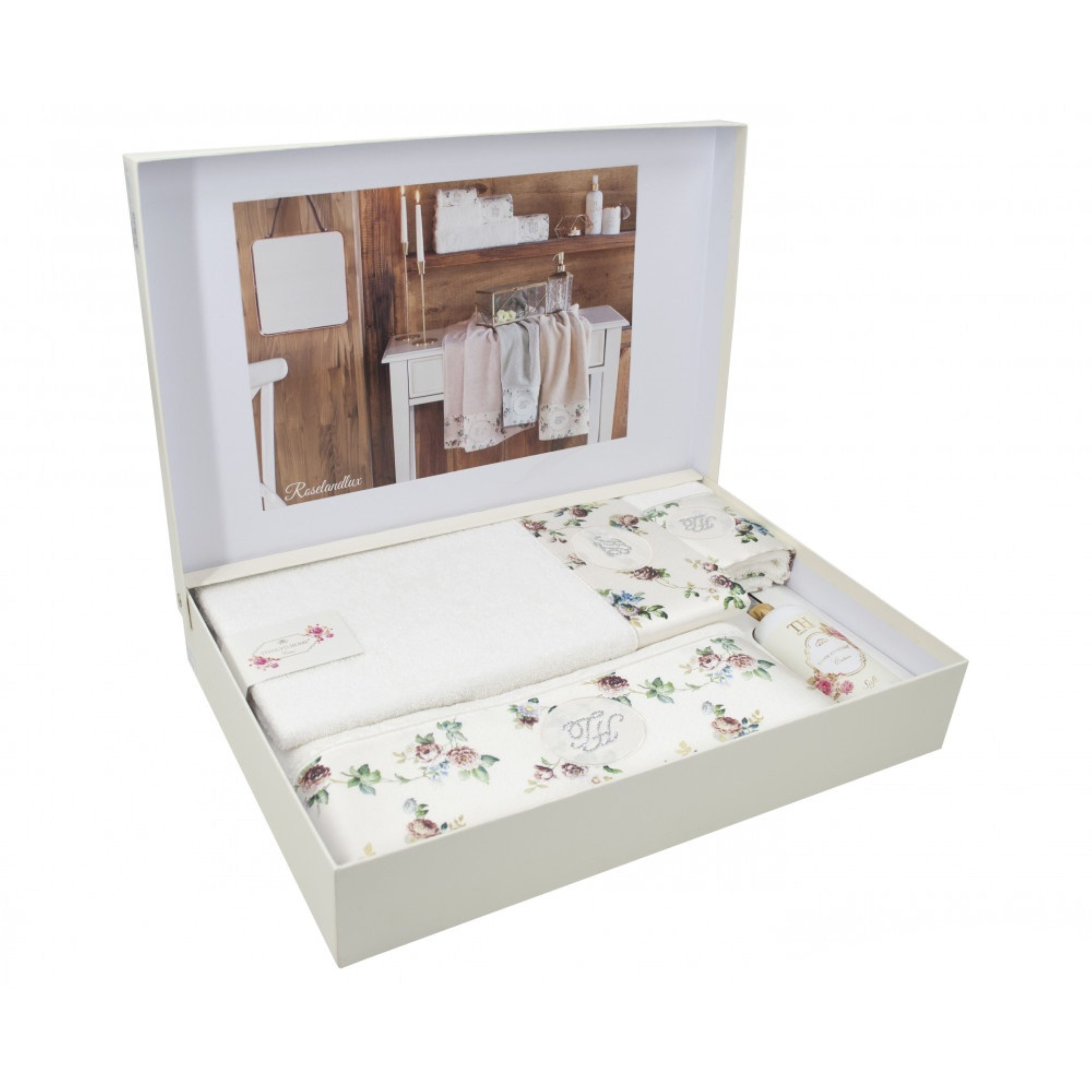 SET OF TOWEL (3 PCS) ROSELAND WHITE + PERFUME