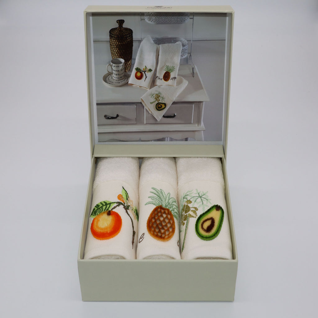 SET OF KITCHEN TOWELS TAFTING FRUIT (3PCS)